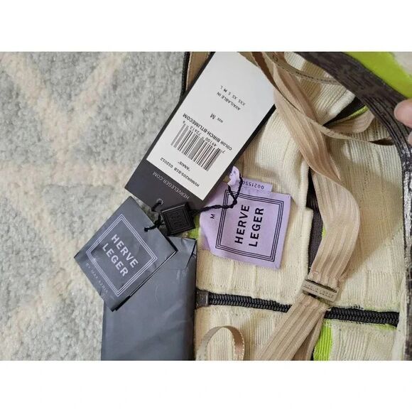 Herve Leger "Anais"  Strapless Bandage Bodycon Dress M NWT $1590 - Picture 7 of 8